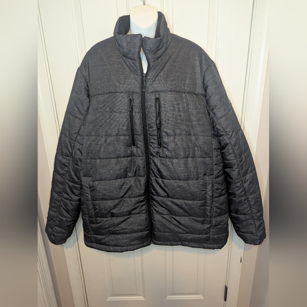 ZeroXposur Men's Puffer Jacket Black Pockets Outdoor Full Zip, Size 2XLT